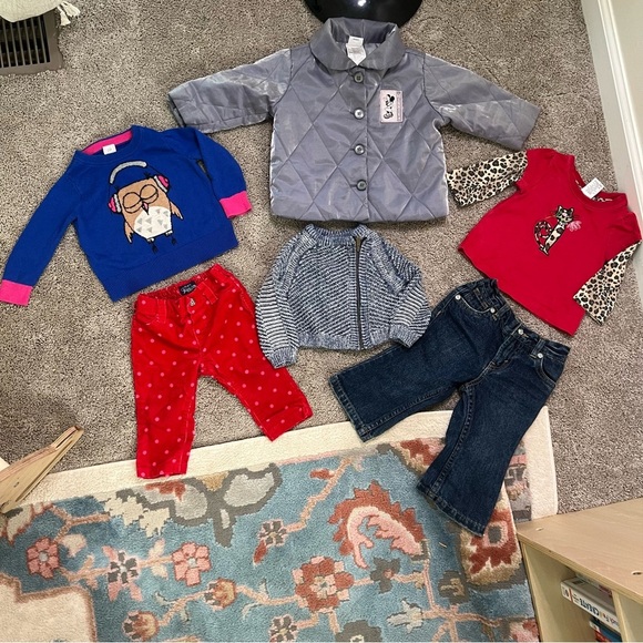 Baby girl quality cotton name brand Clothing Set -size 6/9 months & 12m no flaws - Picture 1 of 11